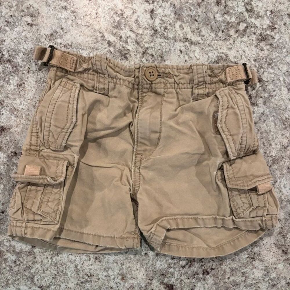 The Children’s Place Baby Boys 12M Y2K Cargo Shorts Khaki Utility Retro